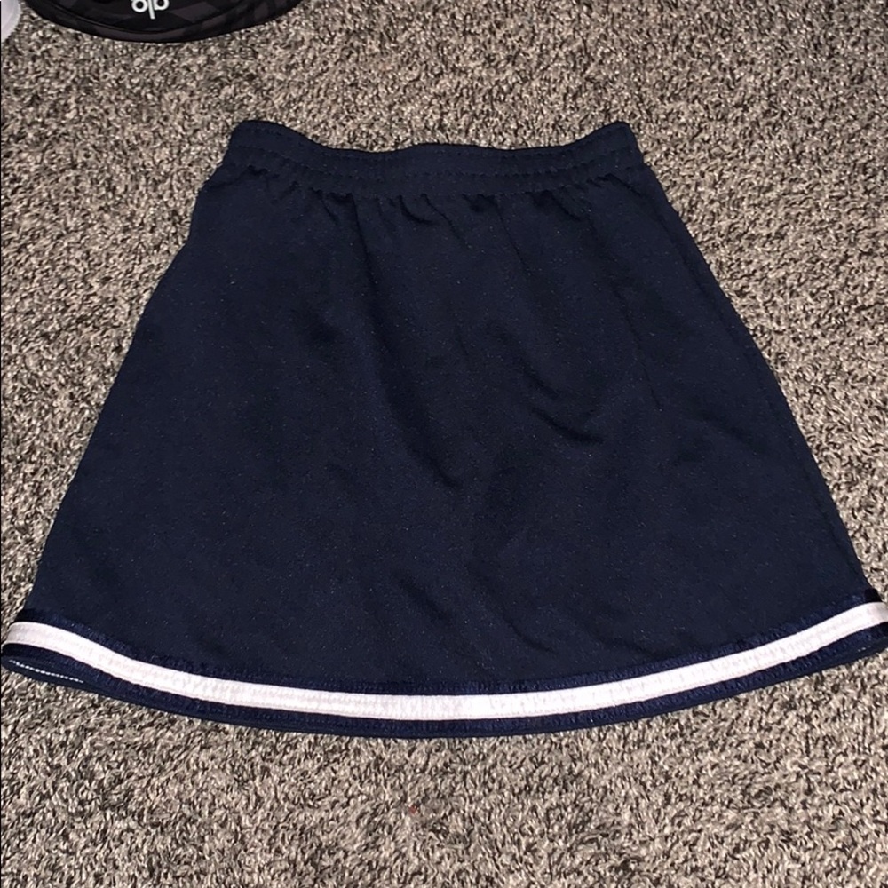 Navy cheerleading skirt